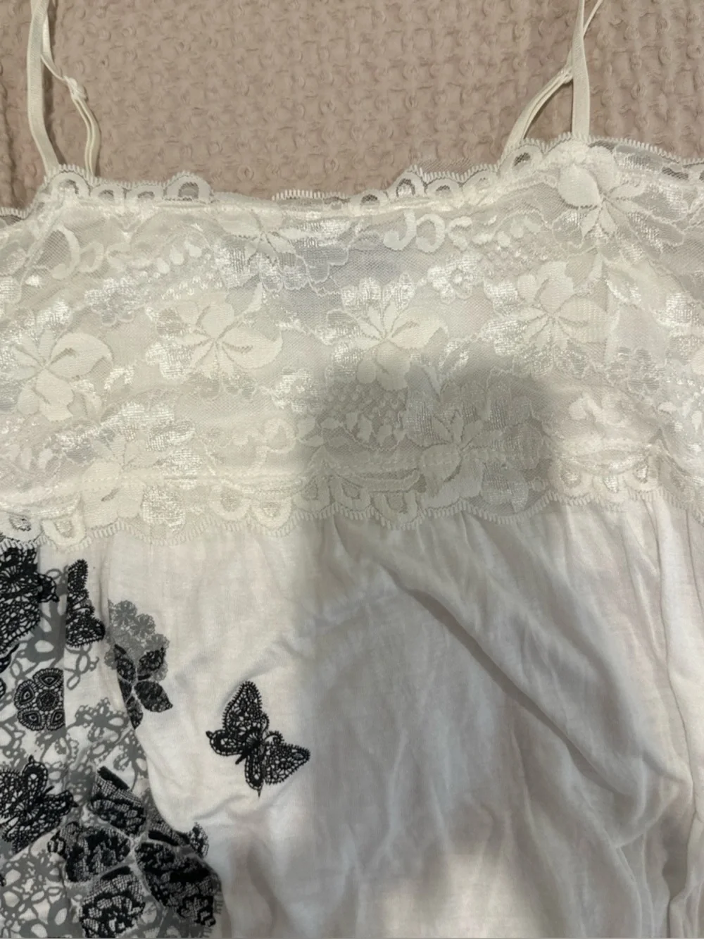 Vintage Forever 21 Lace-Trim Babydoll Tank Top - Picture 4 of 4